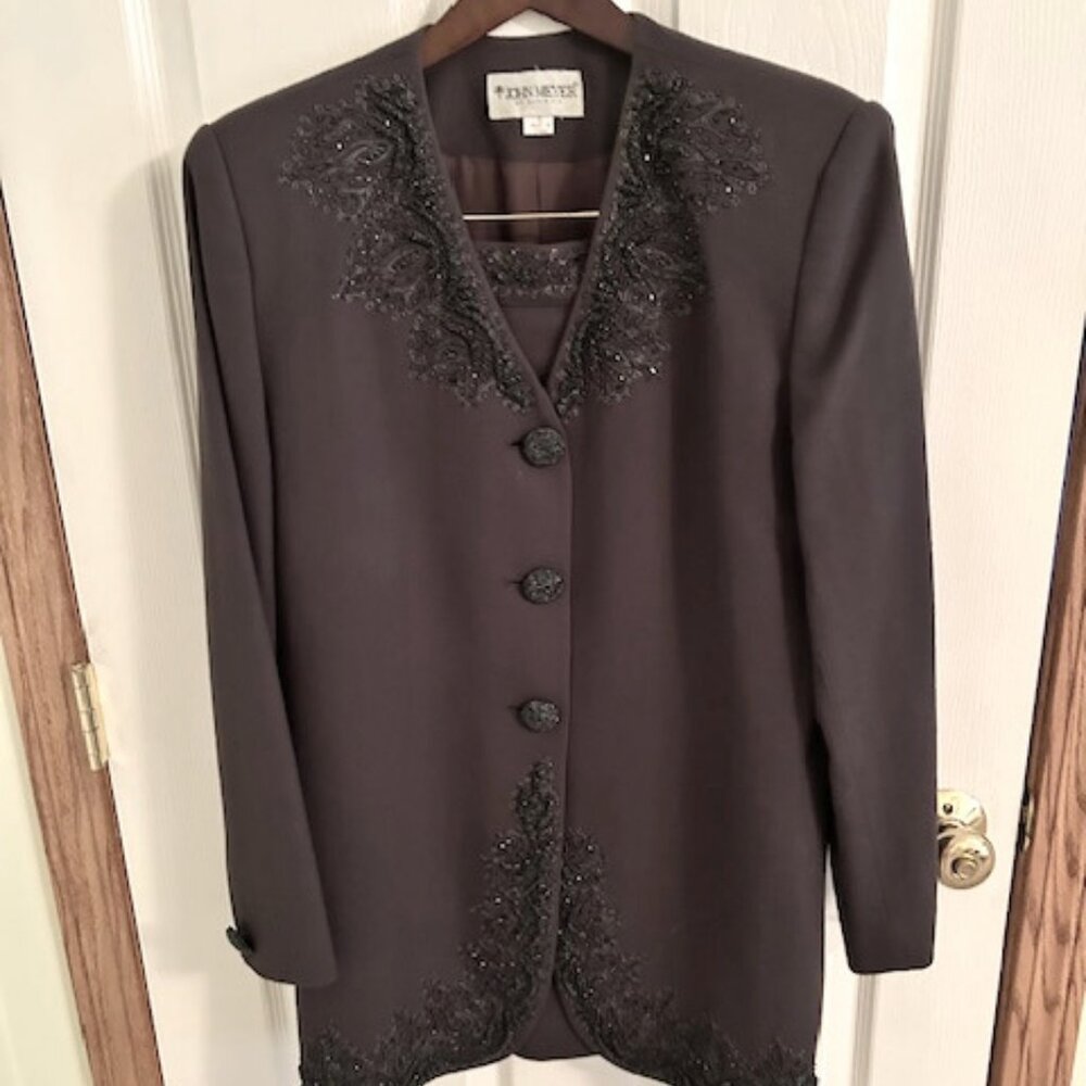 John Meyer Beaded Embroidered Suit and Skirt
